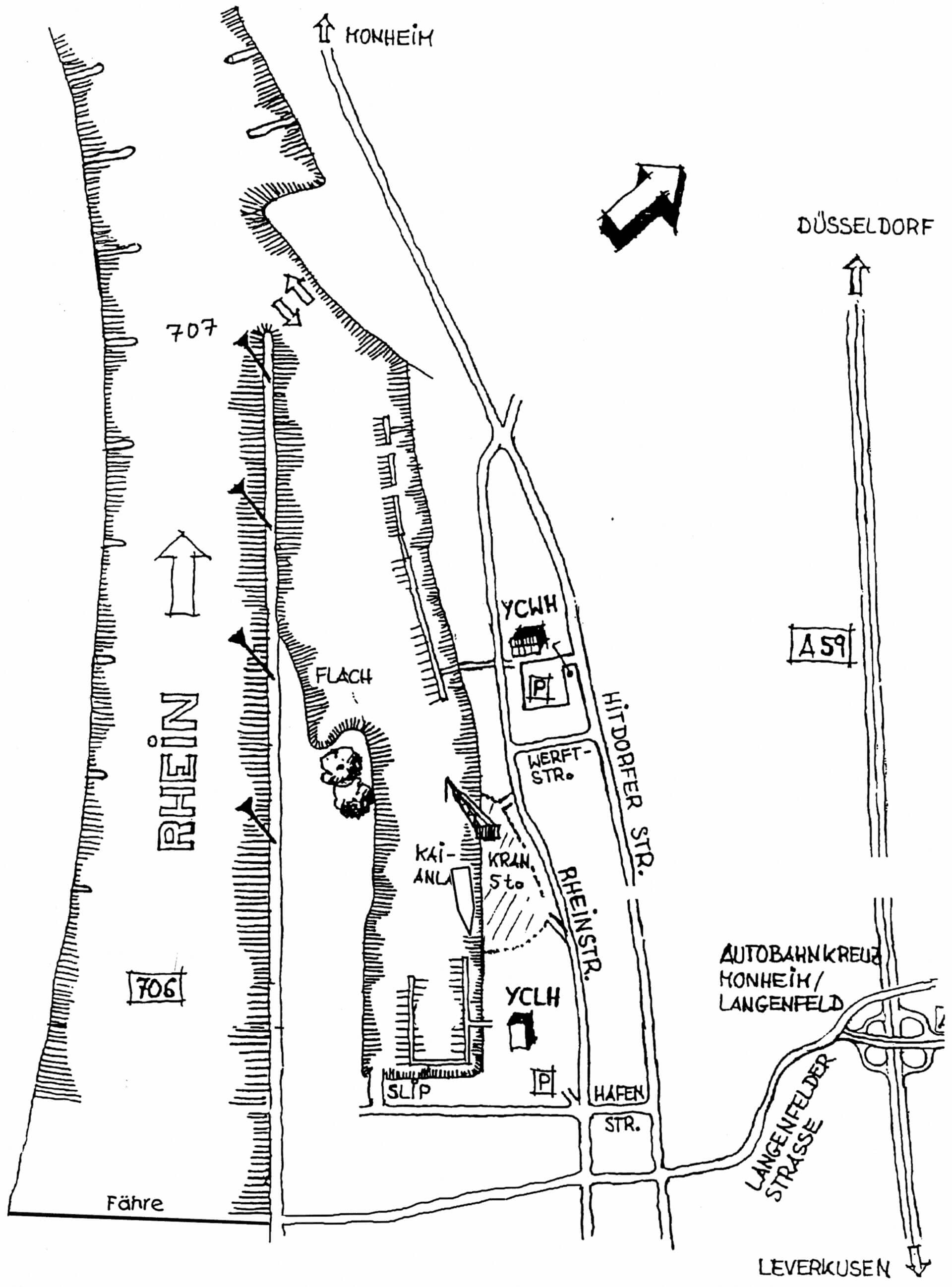 Hafenplan Leverkusen Hitdorf.